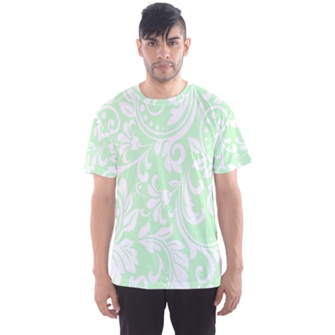 Clean Ornament Tribal Flowers  Men s Sport Mesh Tee by ConteMonfrey