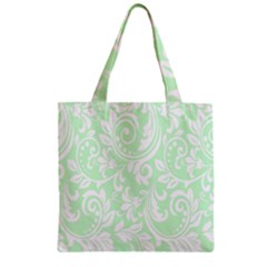 Clean Ornament Tribal Flowers  Zipper Grocery Tote Bag by ConteMonfrey