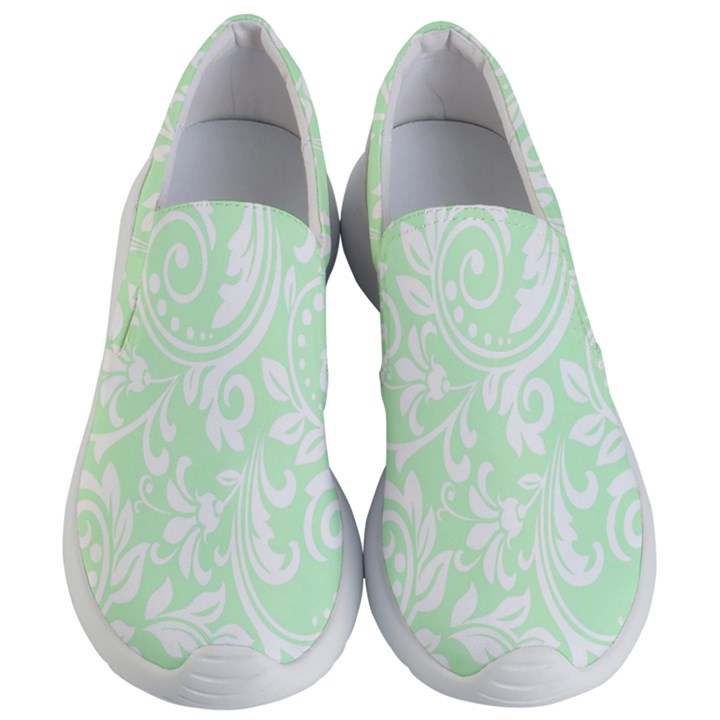 Clean Ornament Tribal Flowers  Women s Lightweight Slip Ons