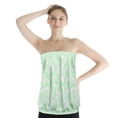 Clean Ornament Tribal Flowers  Strapless Top by ConteMonfrey