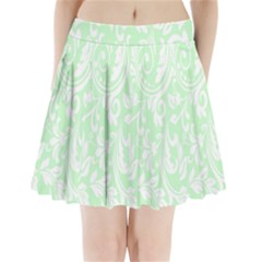 Clean Ornament Tribal Flowers  Pleated Mini Skirt by ConteMonfrey