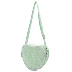 Clean Ornament Tribal Flowers  Heart Shoulder Bag by ConteMonfrey