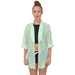 Clean Ornament Tribal Flowers  Open Front Chiffon Kimono by ConteMonfrey