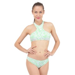 Clean Ornament Tribal Flowers  High Neck Bikini Set by ConteMonfrey