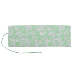 Clean Ornament Tribal Flowers  Roll Up Canvas Pencil Holder (m) by ConteMonfrey