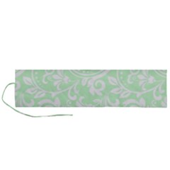 Clean Ornament Tribal Flowers  Roll Up Canvas Pencil Holder (l) by ConteMonfrey