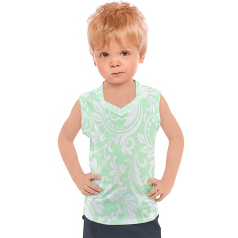 Clean Ornament Tribal Flowers  Kids  Sport Tank Top by ConteMonfrey