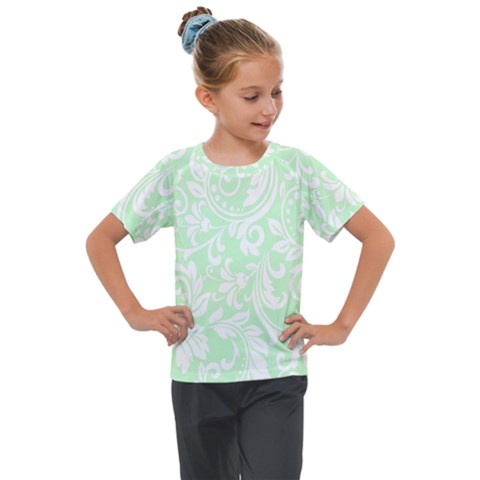 Clean Ornament Tribal Flowers  Kids  Mesh Piece Tee by ConteMonfrey