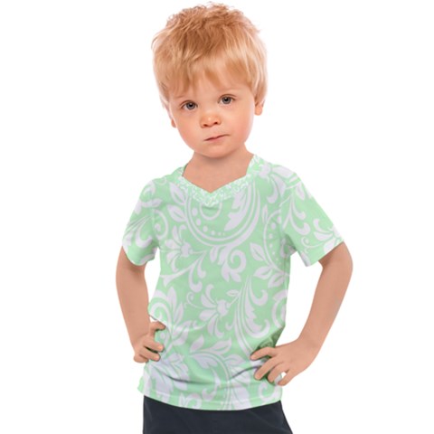 Clean Ornament Tribal Flowers  Kids  Sports Tee by ConteMonfrey