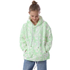 Clean Ornament Tribal Flowers  Kids  Oversized Hoodie by ConteMonfrey