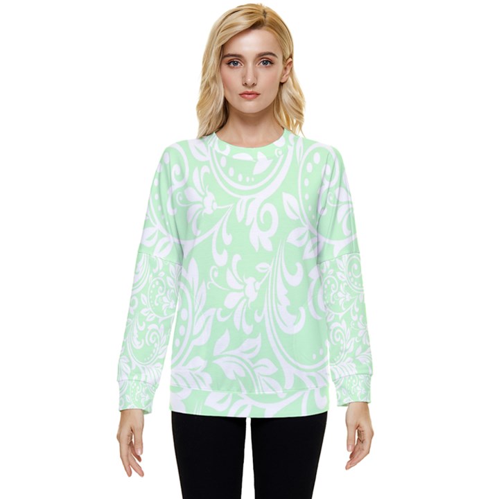 Clean Ornament Tribal Flowers  Hidden Pocket Sweatshirt