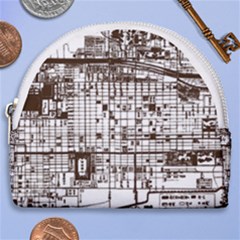 Antique Oriental Town Map  Horseshoe Style Canvas Pouch by ConteMonfrey