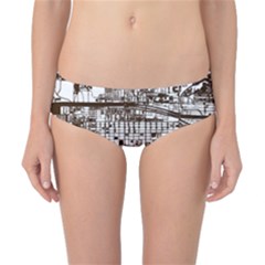 Antique Oriental Town Map  Classic Bikini Bottoms by ConteMonfrey