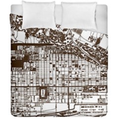 Antique Oriental Town Map  Duvet Cover Double Side (california King Size) by ConteMonfrey