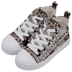 Antique Oriental Town Map  Kids  Mid-top Canvas Sneakers by ConteMonfrey