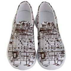 Antique Oriental Town Map  Men s Lightweight Slip Ons by ConteMonfrey