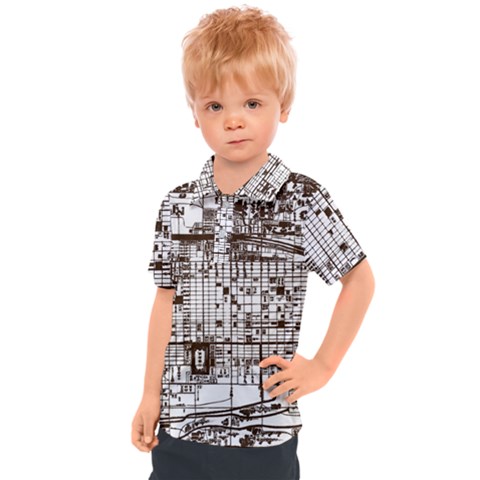 Antique Oriental Town Map  Kids  Polo Tee by ConteMonfrey