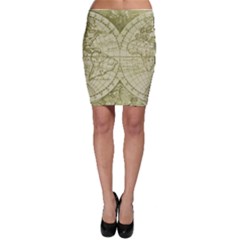 Vintage Mapa Mundi  Bodycon Skirt by ConteMonfrey