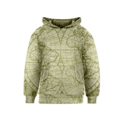 Vintage Mapa Mundi  Kids  Pullover Hoodie by ConteMonfrey