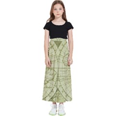 Vintage Mapa Mundi  Kids  Flared Maxi Skirt by ConteMonfrey