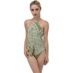 Vintage Mapa Mundi  Go With The Flow One Piece Swimsuit by ConteMonfrey