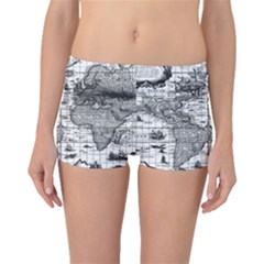 Antique Mapa Mundi Revisited Boyleg Bikini Bottoms by ConteMonfrey