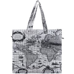 Antique Mapa Mundi Revisited Canvas Travel Bag by ConteMonfrey