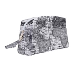 Antique Mapa Mundi Revisited Wristlet Pouch Bag (medium) by ConteMonfrey