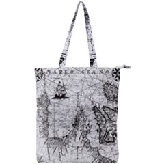 Antique Mercant Map  Double Zip Up Tote Bag by ConteMonfrey