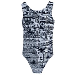 Old Civilization Kids  Cut-out Back One Piece Swimsuit by ConteMonfrey