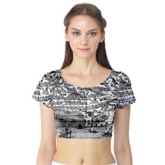 Old Civilization Short Sleeve Crop Top by ConteMonfrey