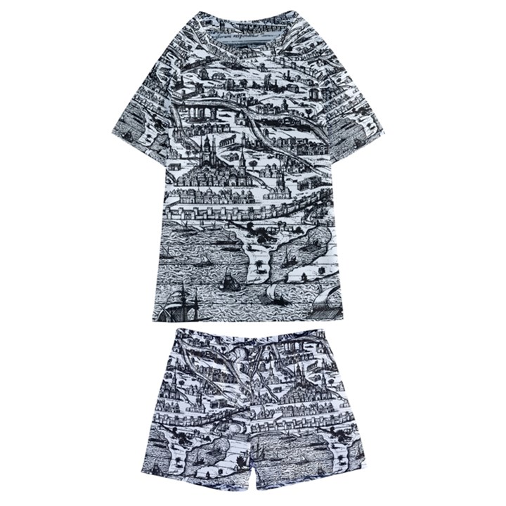 Old Civilization Kids  Swim Tee and Shorts Set