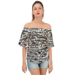 Old Civilization Off Shoulder Short Sleeve Top by ConteMonfrey