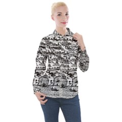 Old Civilization Women s Long Sleeve Pocket Shirt