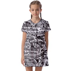 Old Civilization Kids  Asymmetric Collar Dress by ConteMonfrey