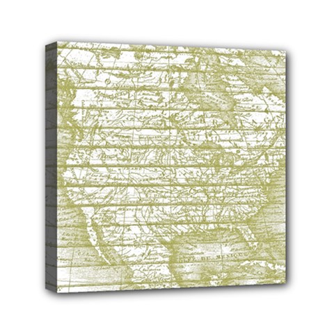 Vintage America`s Map Mini Canvas 6  X 6  (stretched) by ConteMonfrey