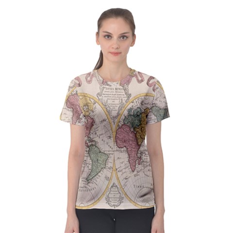 Mapa Mundi 1775 Women s Sport Mesh Tee by ConteMonfrey