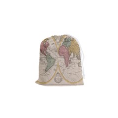 Mapa Mundi 1775 Drawstring Pouch (xs) by ConteMonfrey