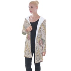 Mapa Mundi 1775 Longline Hooded Cardigan by ConteMonfrey