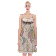 Mapa Mundi 1775 Spaghetti Strap Velvet Dress by ConteMonfrey