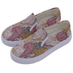 Mapa Mundi 1775 Kids  Canvas Slip Ons by ConteMonfrey