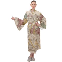 Mapa Mundi 1775 Maxi Velour Kimono by ConteMonfrey