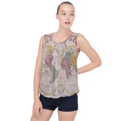 Mapa Mundi 1775 Bubble Hem Chiffon Tank Top by ConteMonfrey