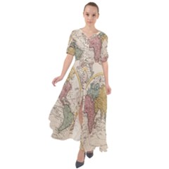 Mapa Mundi 1775 Waist Tie Boho Maxi Dress by ConteMonfrey