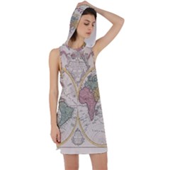 Mapa Mundi 1775 Racer Back Hoodie Dress by ConteMonfrey