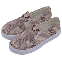 Mapa Mundi - 1774 Kids  Canvas Slip Ons by ConteMonfrey