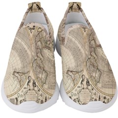 Mapa Mundi - 1774 Kids  Slip On Sneakers by ConteMonfrey