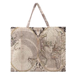 Mapa Mundi - 1774 Zipper Large Tote Bag by ConteMonfrey