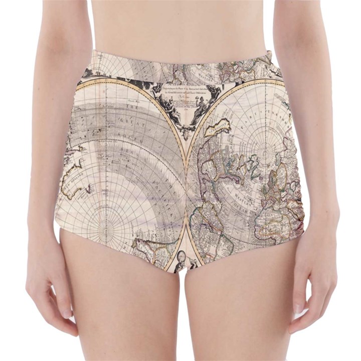 Mapa Mundi - 1774 High-Waisted Bikini Bottoms