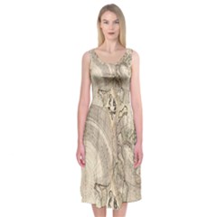 Mapa Mundi - 1774 Midi Sleeveless Dress by ConteMonfrey